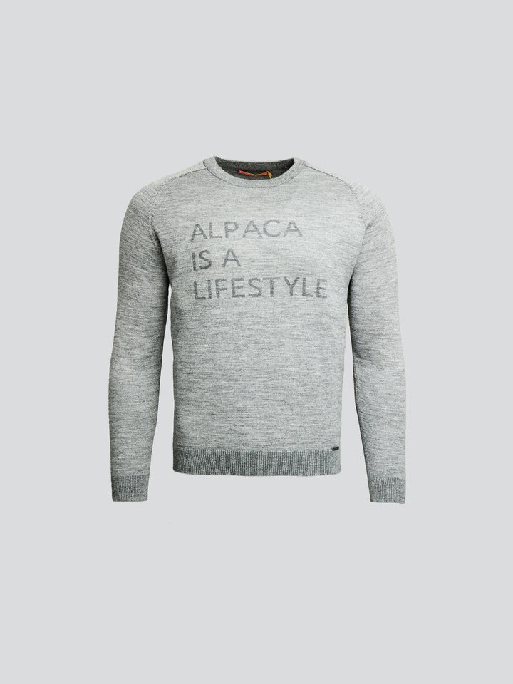 Suéter Yours De Baby Alpaca Color Gris