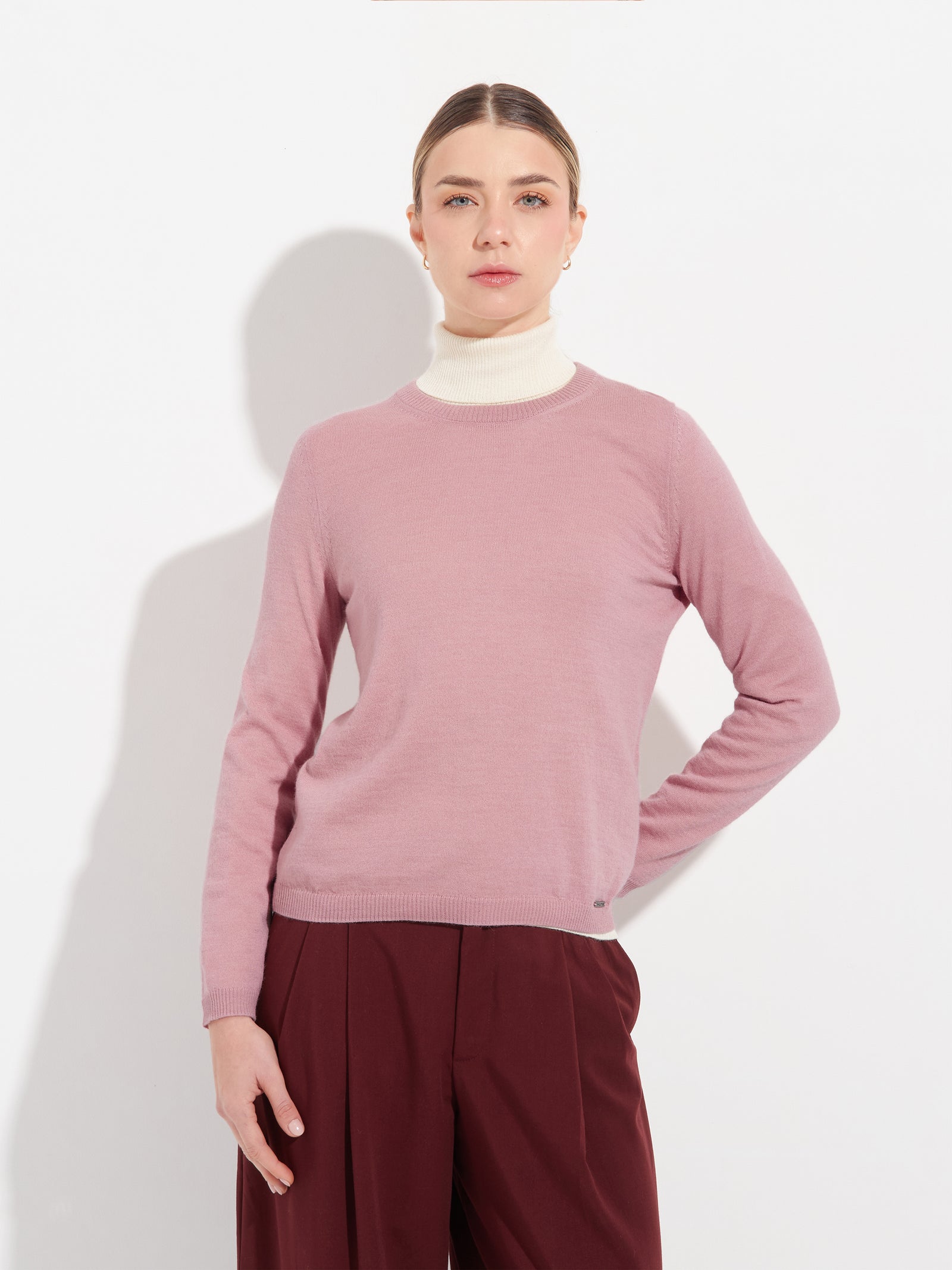 Anya Baby Alpaca Sweater in Pink