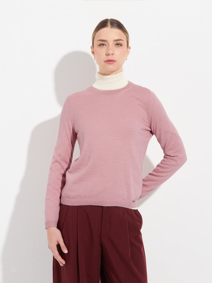 Suéter Anya De Baby Alpaca Color Rosado
