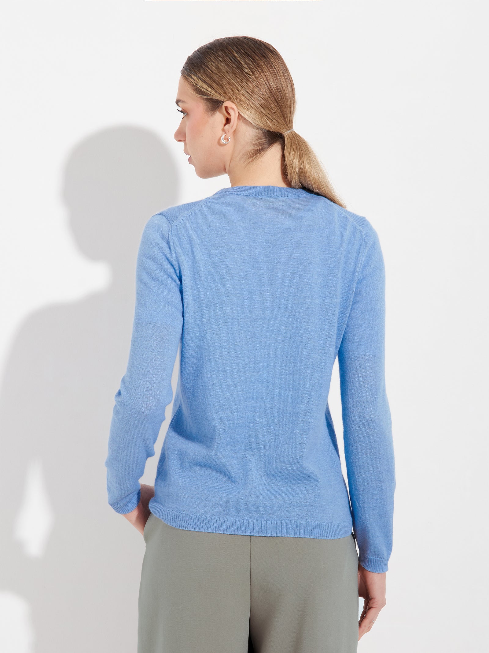 Baby Alpaca Anya Sweater Sky Blue