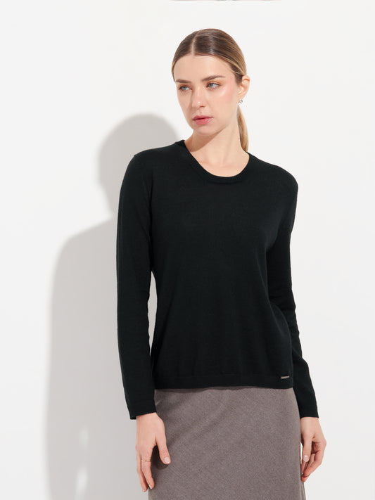 Suéter Anya De Baby Alpaca Color Negro