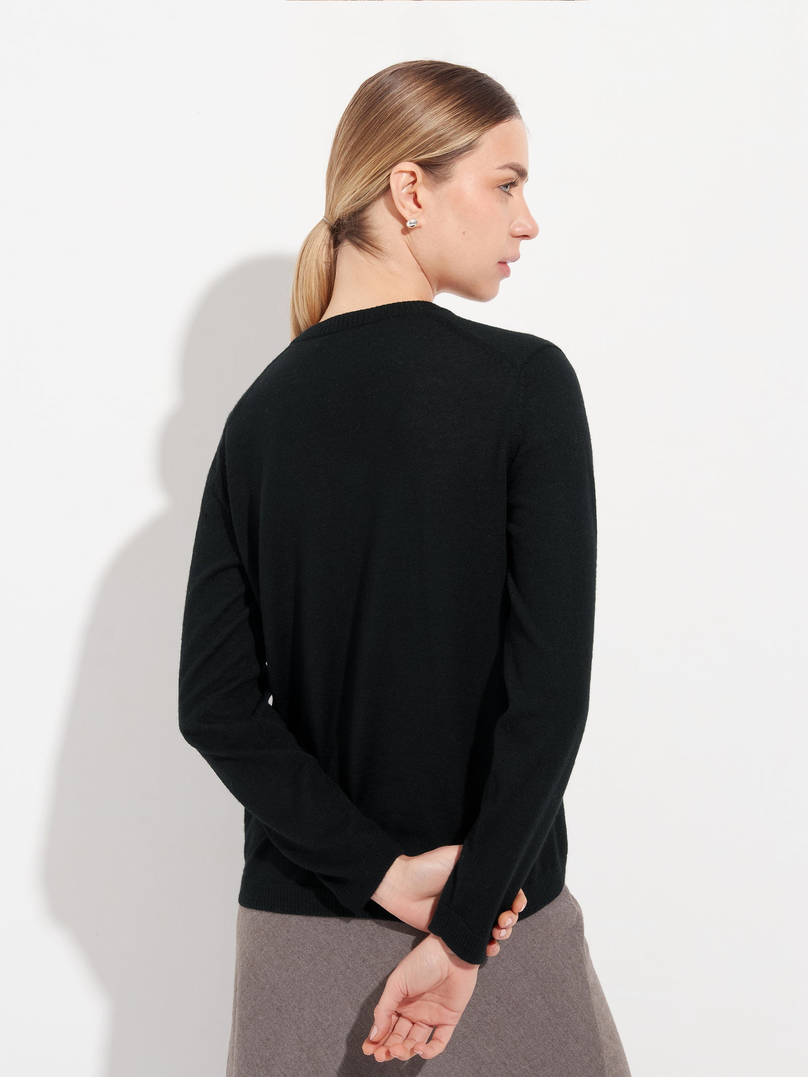 Anya Black Baby Alpaca Sweater
