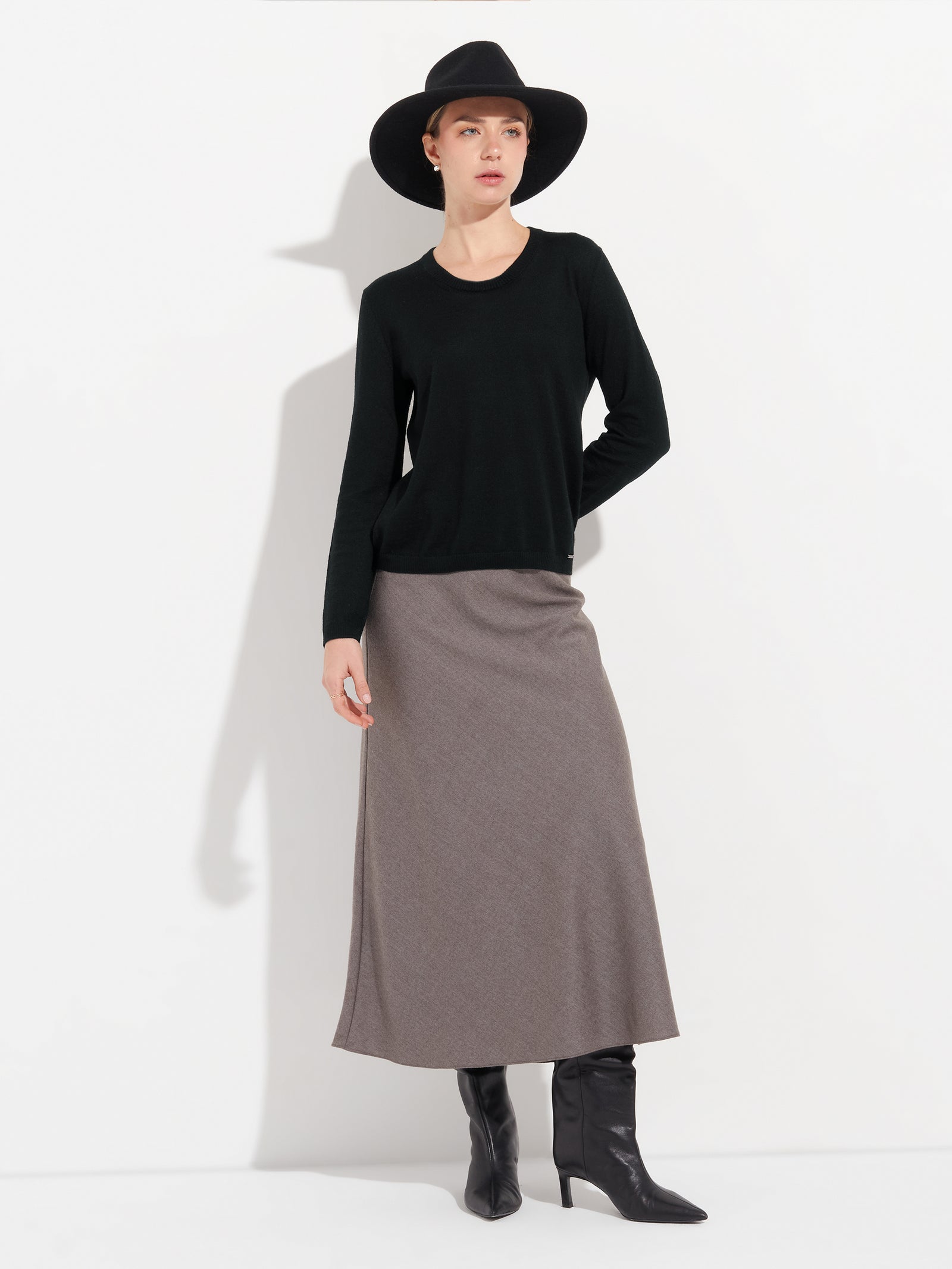 Anya Black Baby Alpaca Sweater