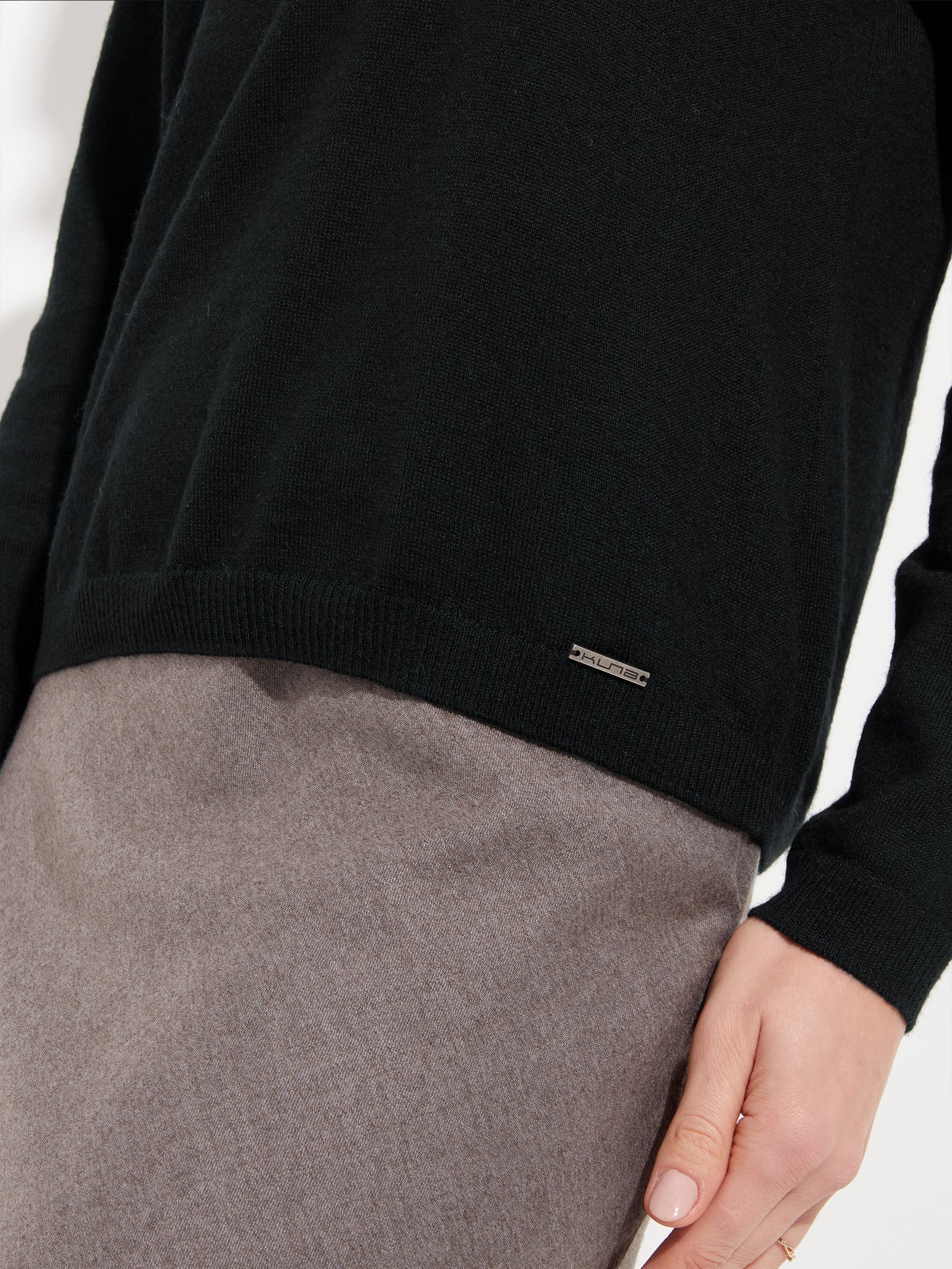 Anya Black Baby Alpaca Sweater