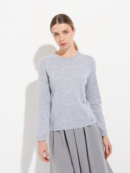 Suéter Anya De Baby Alpaca Color Gris