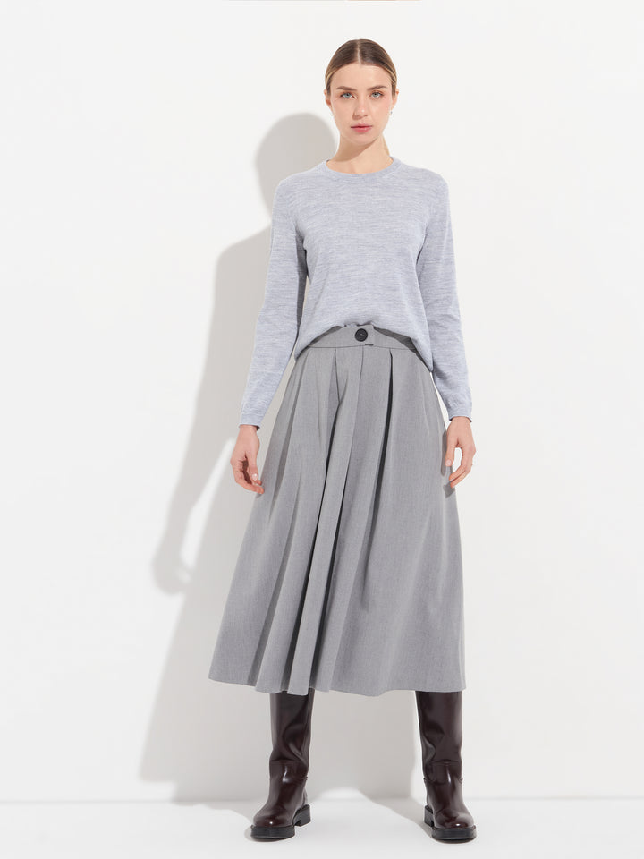 Suéter Anya De Baby Alpaca Color Gris