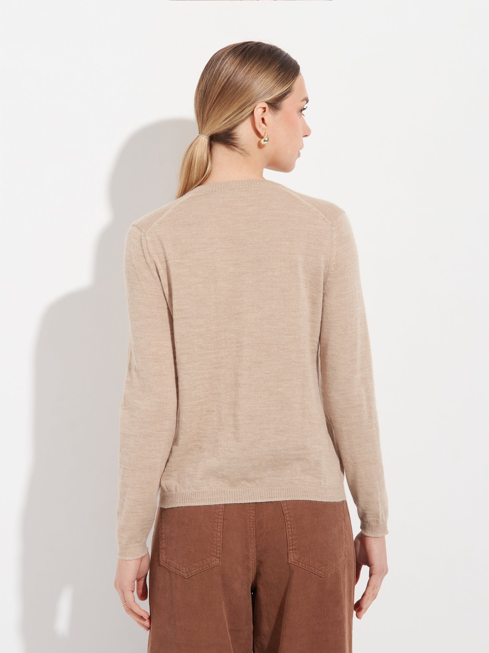 April Beige Baby Alpaca Sweater