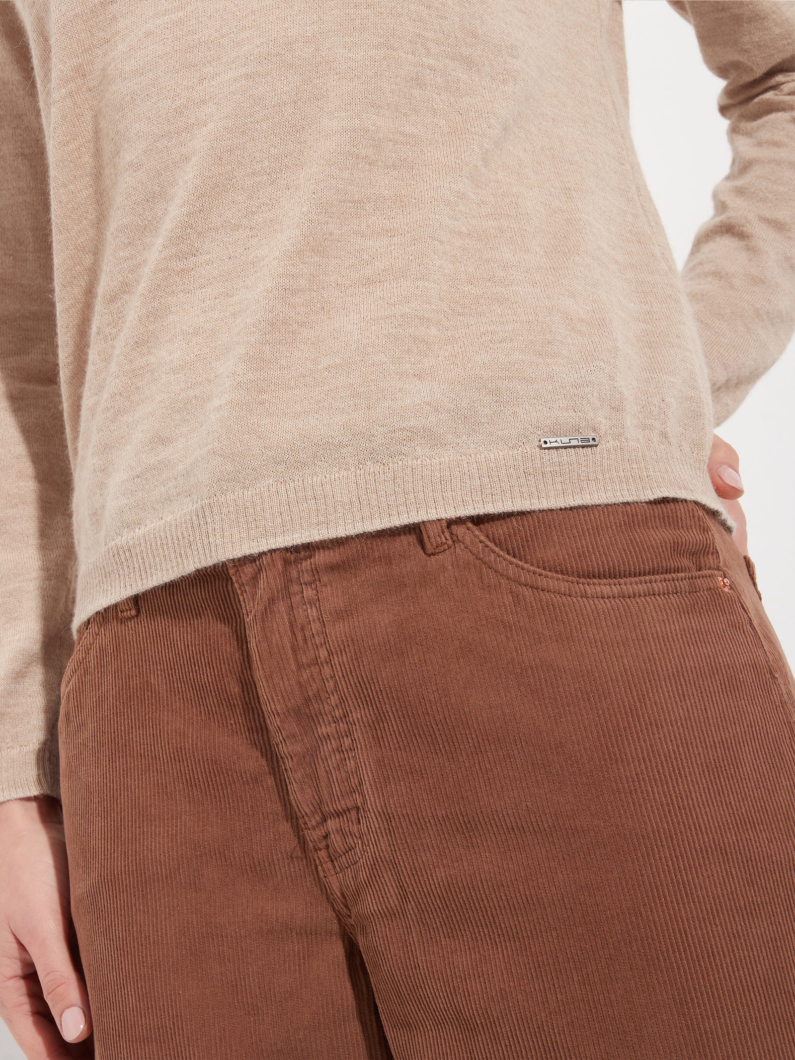 April Beige Baby Alpaca Sweater