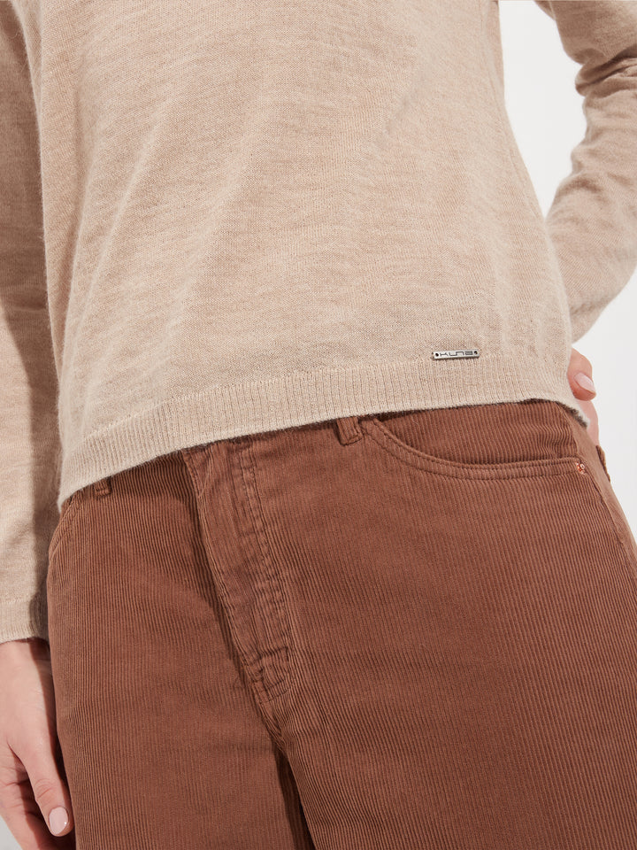 Suéter Abril De Baby Alpaca Color Beige