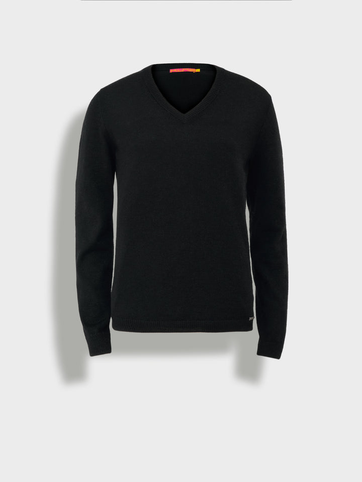 Suéter Abril De Baby Alpaca Color Negro