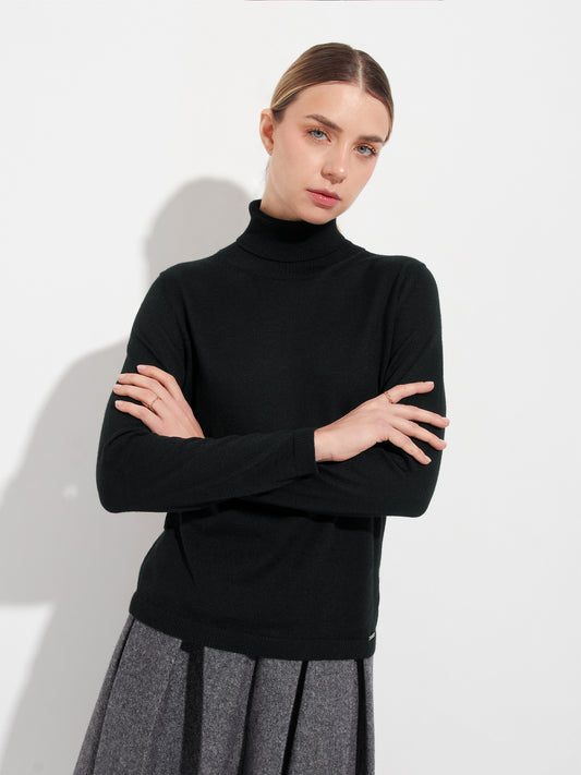 Suéter Amber De Baby Alpaca Color Negro