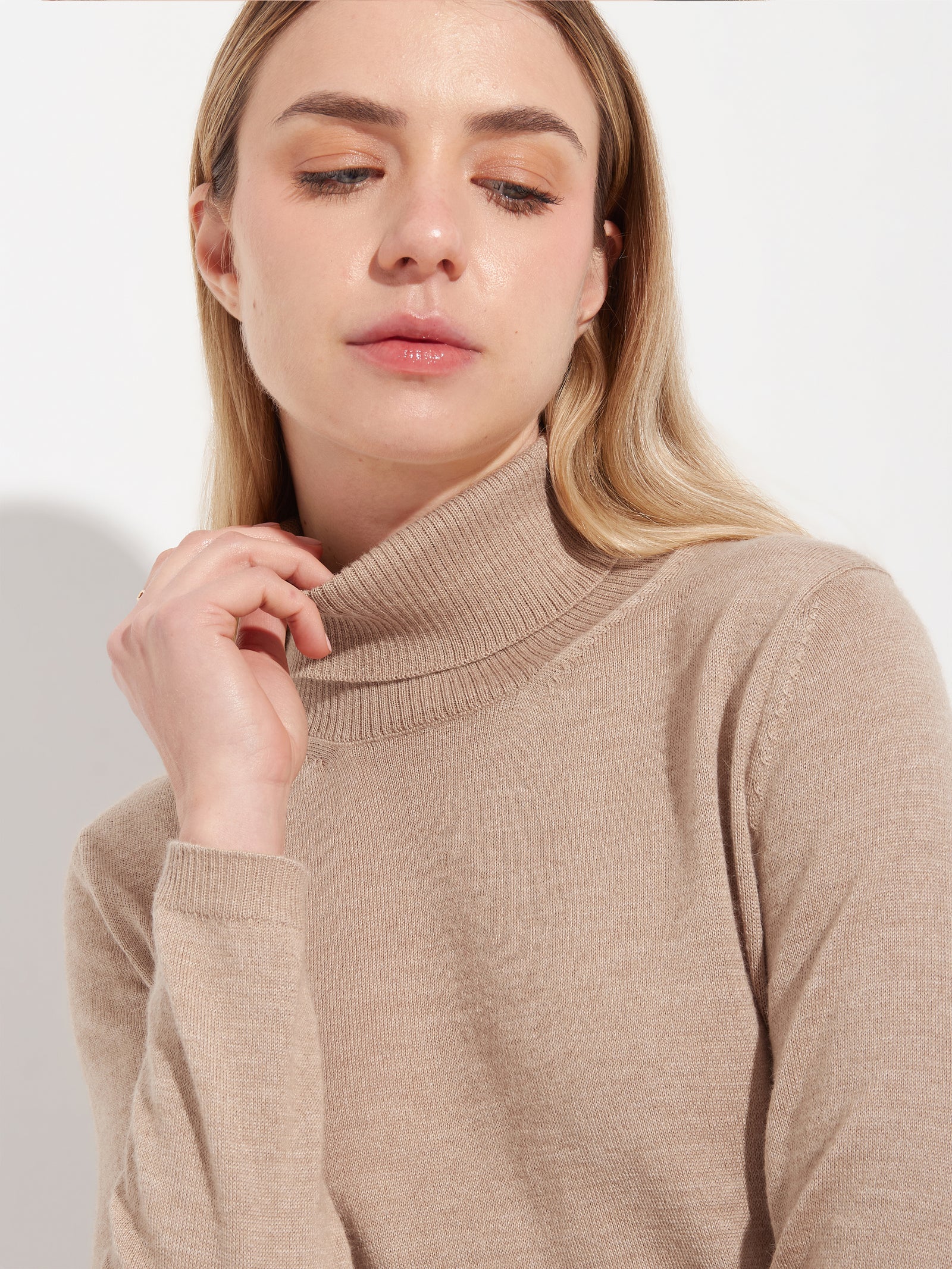Amber Beige Baby Alpaca Sweater