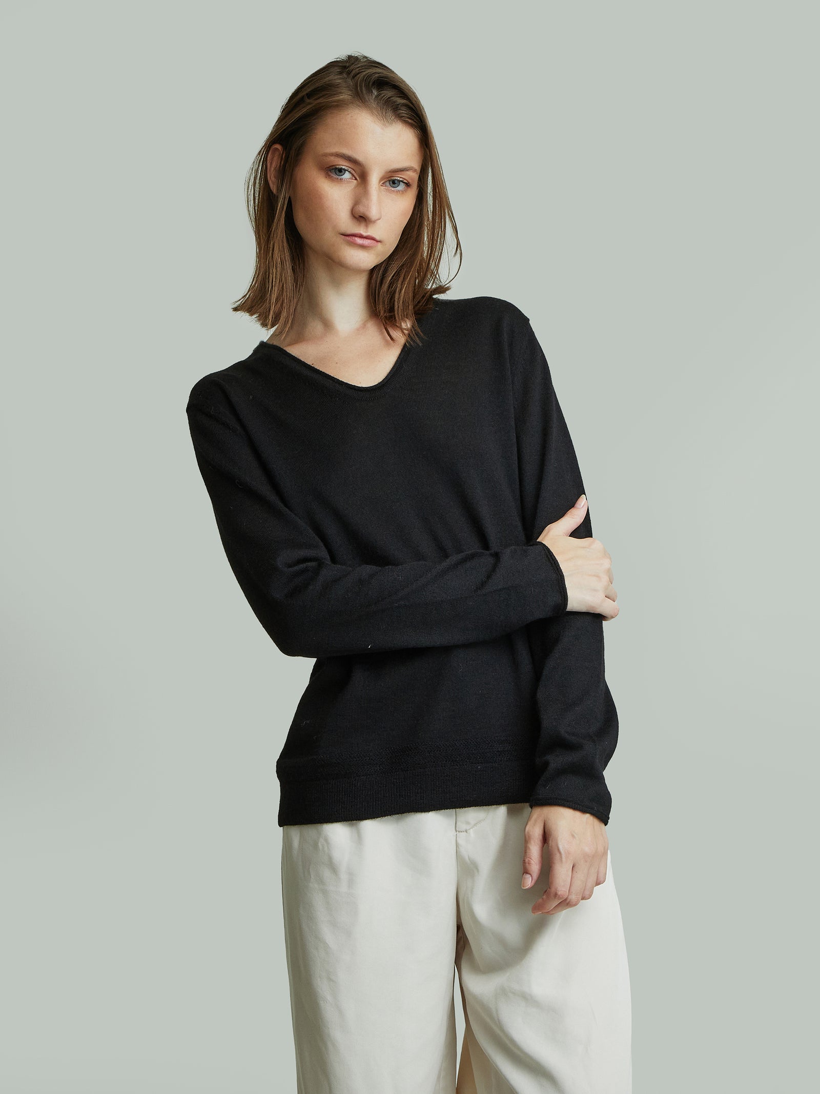 Brisbane Sweater Baby Alpaca Color Black