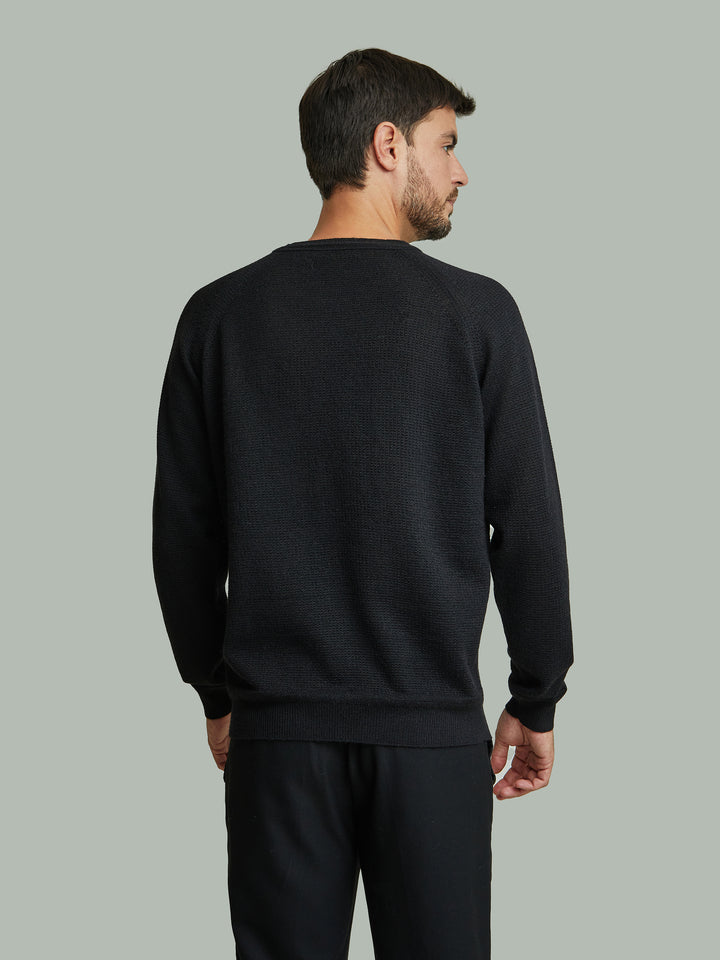 Suéter Baltimore De Baby Alpaca Color Negro