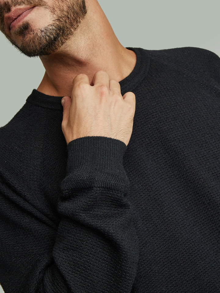 Suéter Baltimore De Baby Alpaca Color Negro