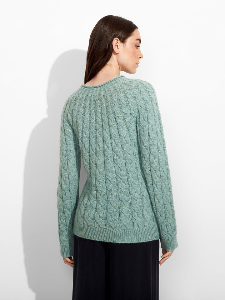 Suéter Zulema De Baby Alpaca Color Celeste
