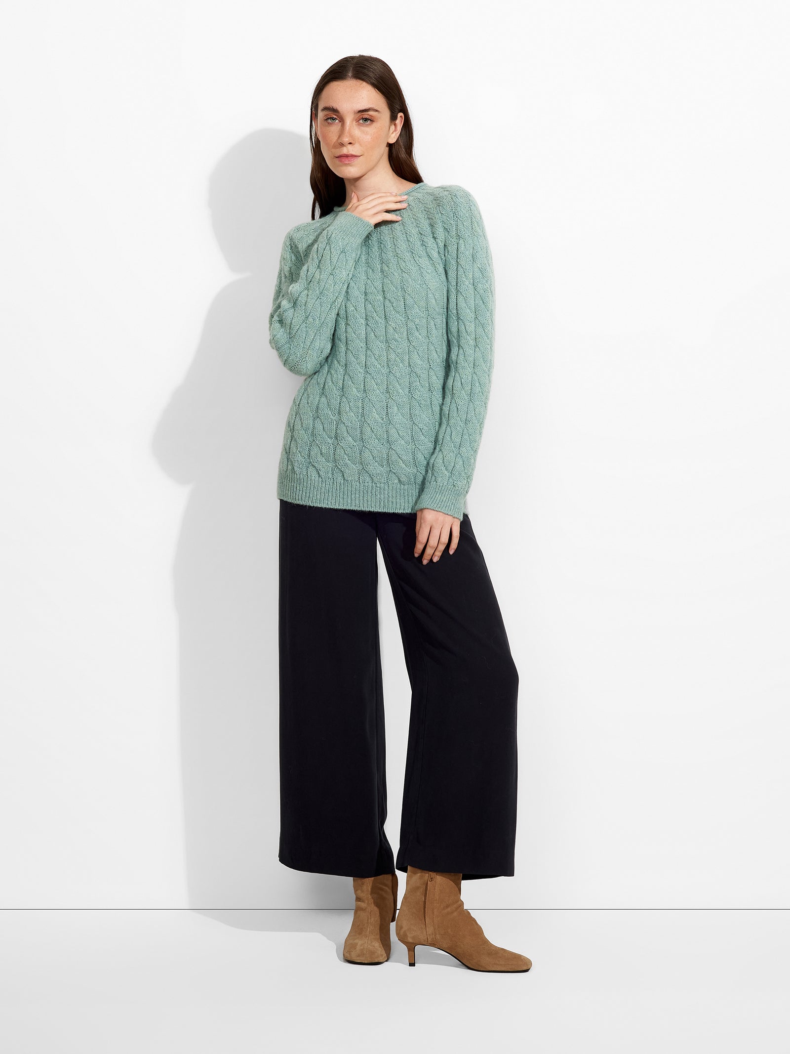 Zulema Baby Alpaca Sweater in Sky Blue