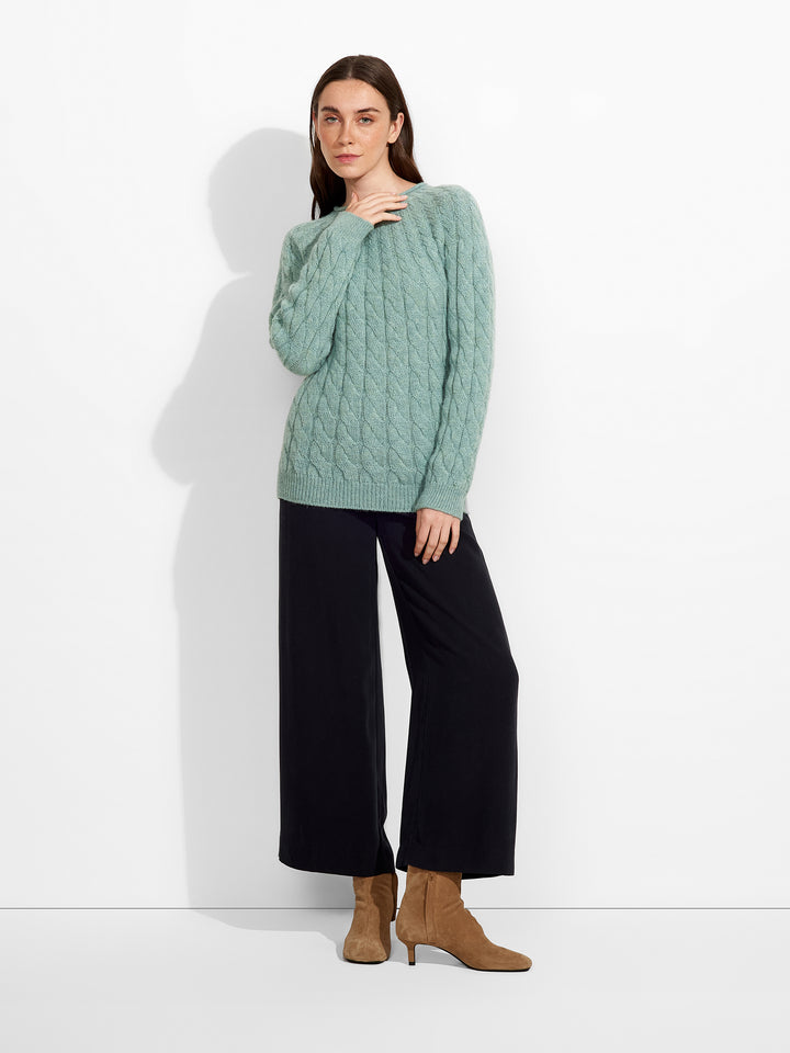Suéter Zulema De Baby Alpaca Color Celeste