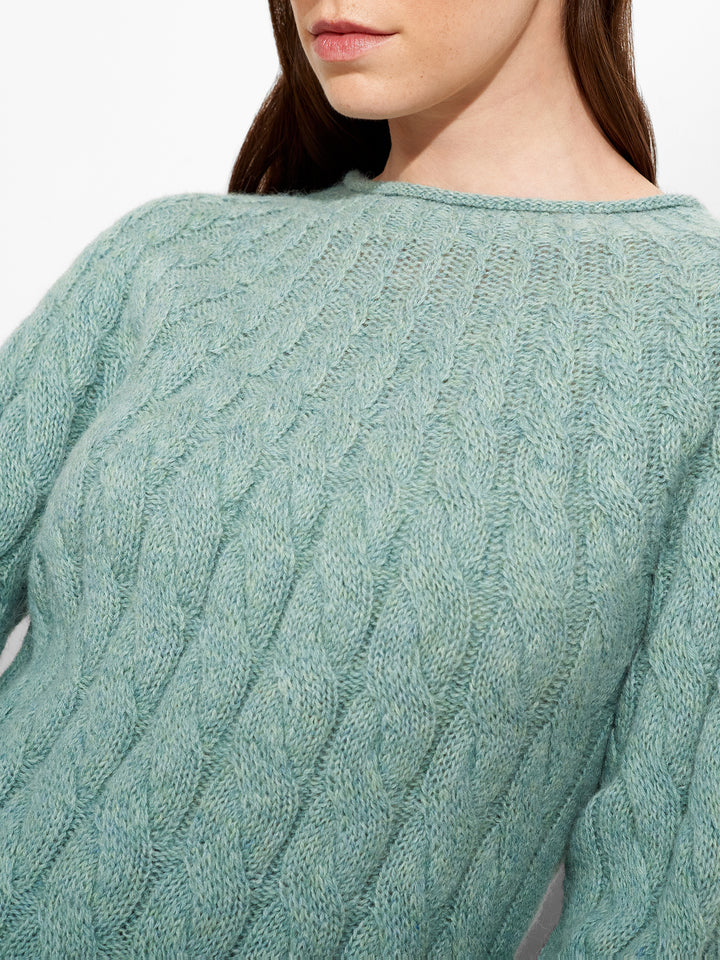Suéter Zulema De Baby Alpaca Color Celeste