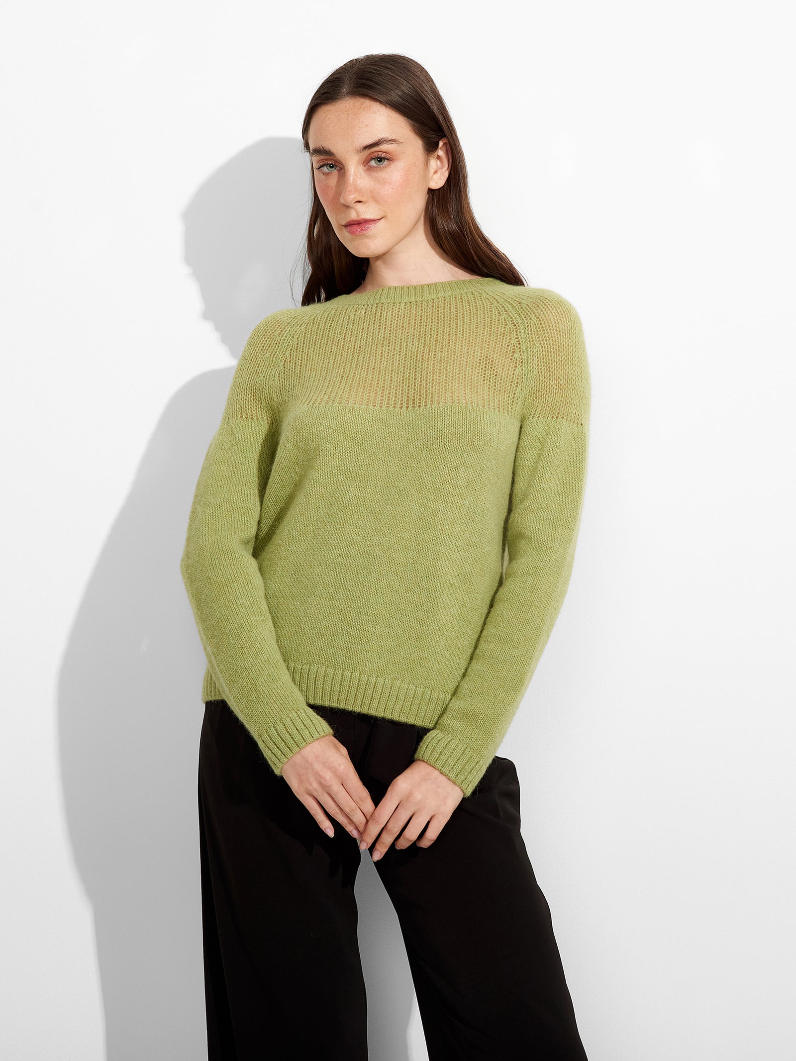 Cárdigan Zabine De Baby Alpaca Color Verde