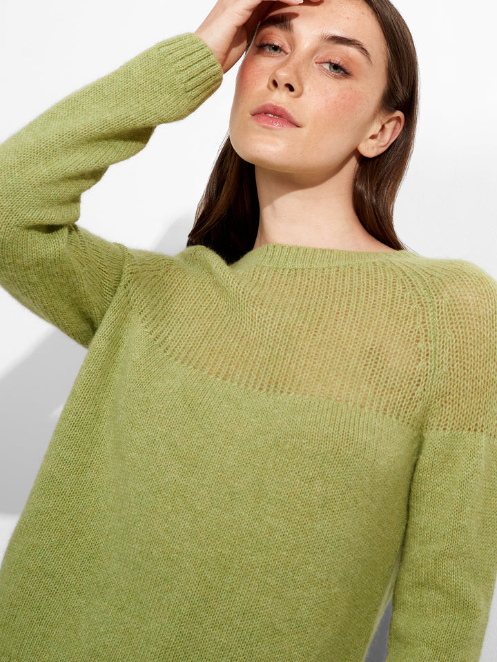 Cárdigan Zabine De Baby Alpaca Color Verde