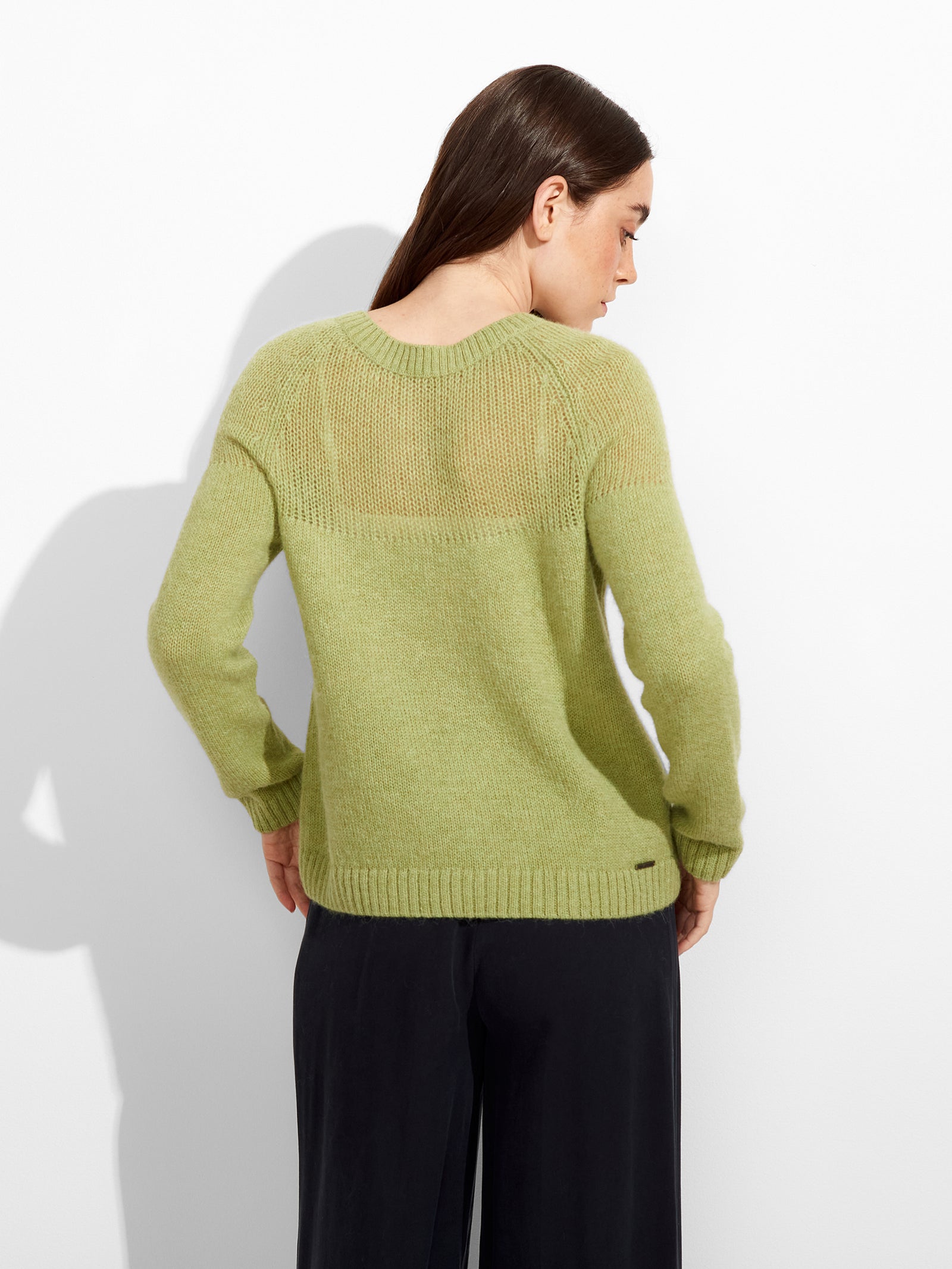 Cárdigan Zabine De Baby Alpaca Color Verde