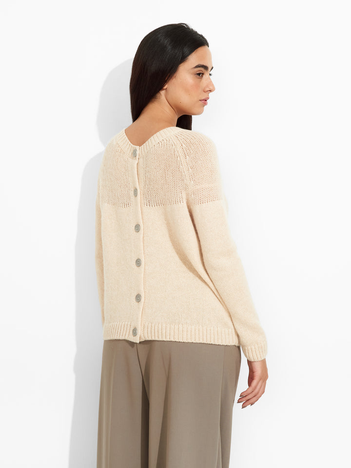 Zabine Beige Baby Alpaca Cardigan