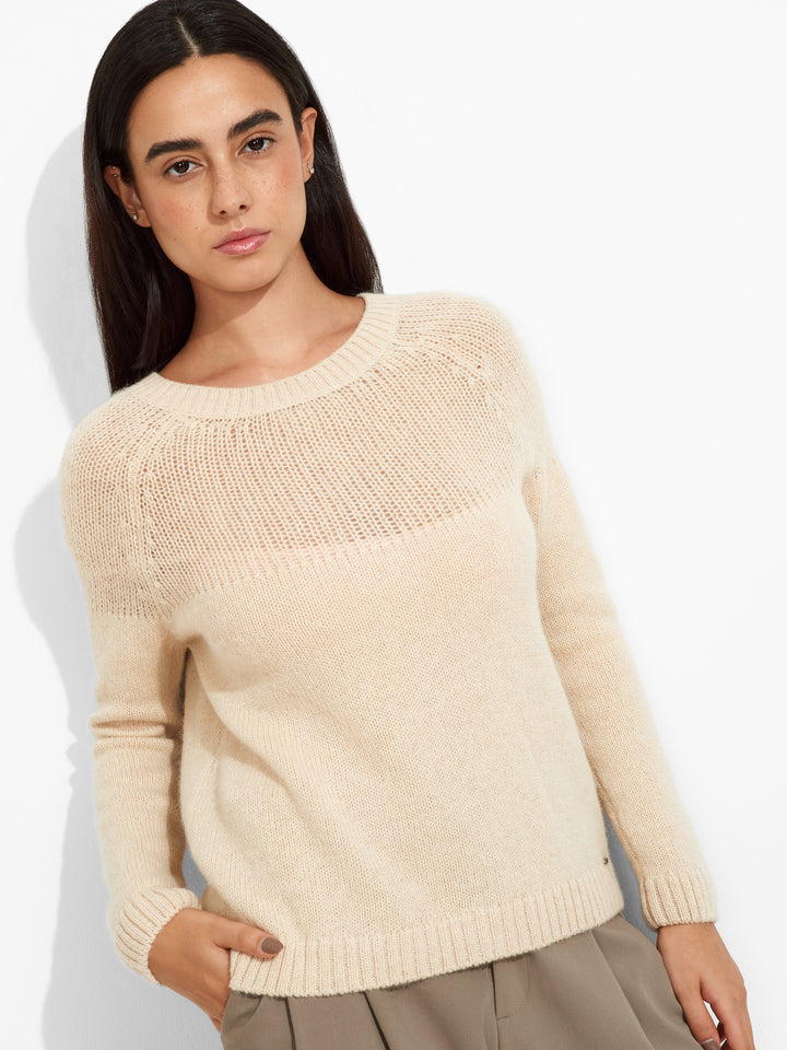 Zabine Beige Baby Alpaca Cardigan