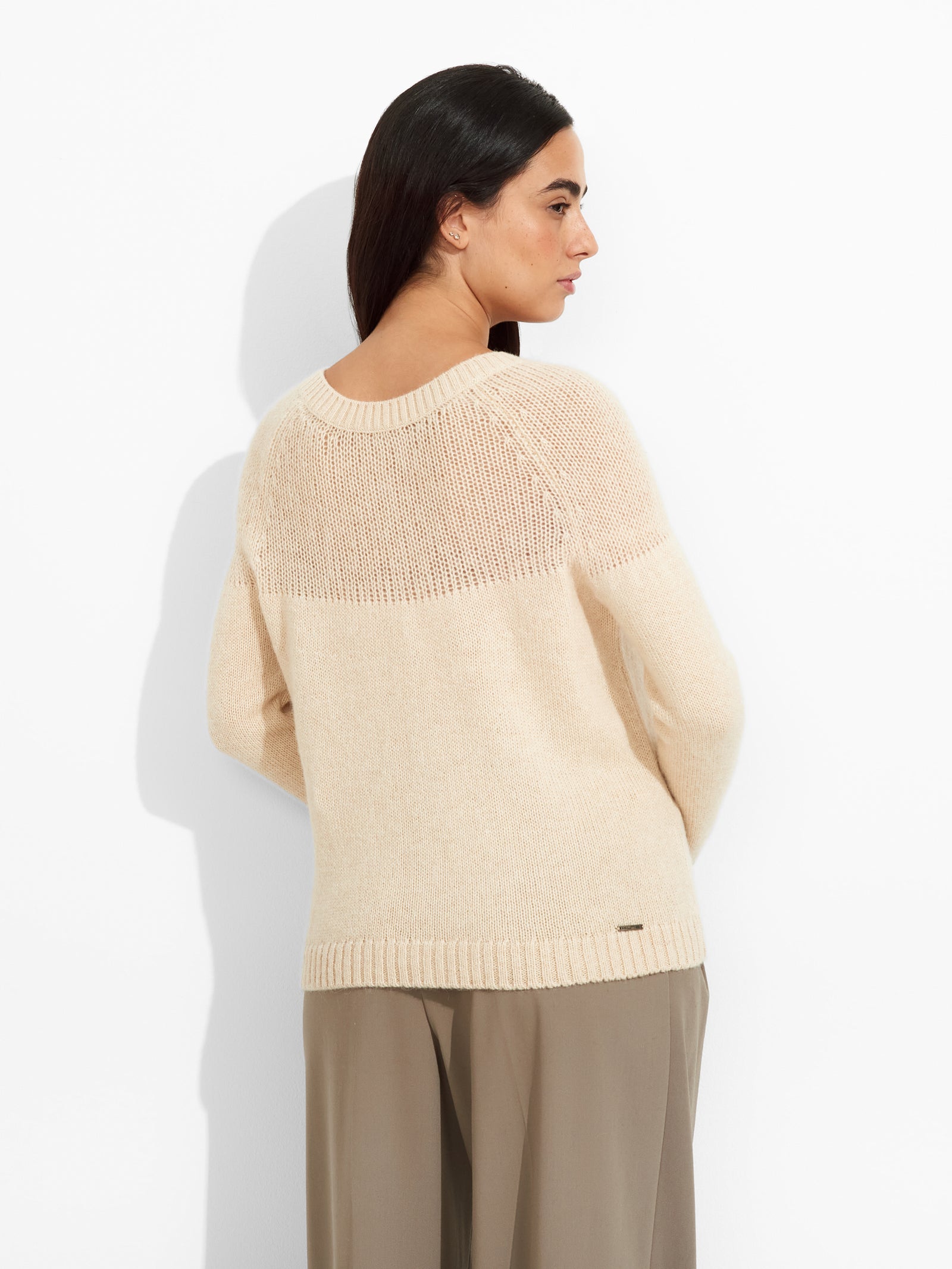 Zabine Beige Cardigan Baby Alpaca Color Beige