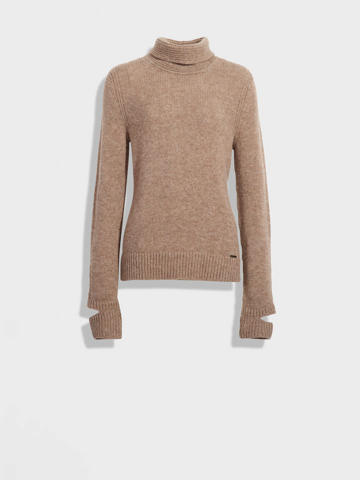 Zero Baby Alpaca Sweater in Brown