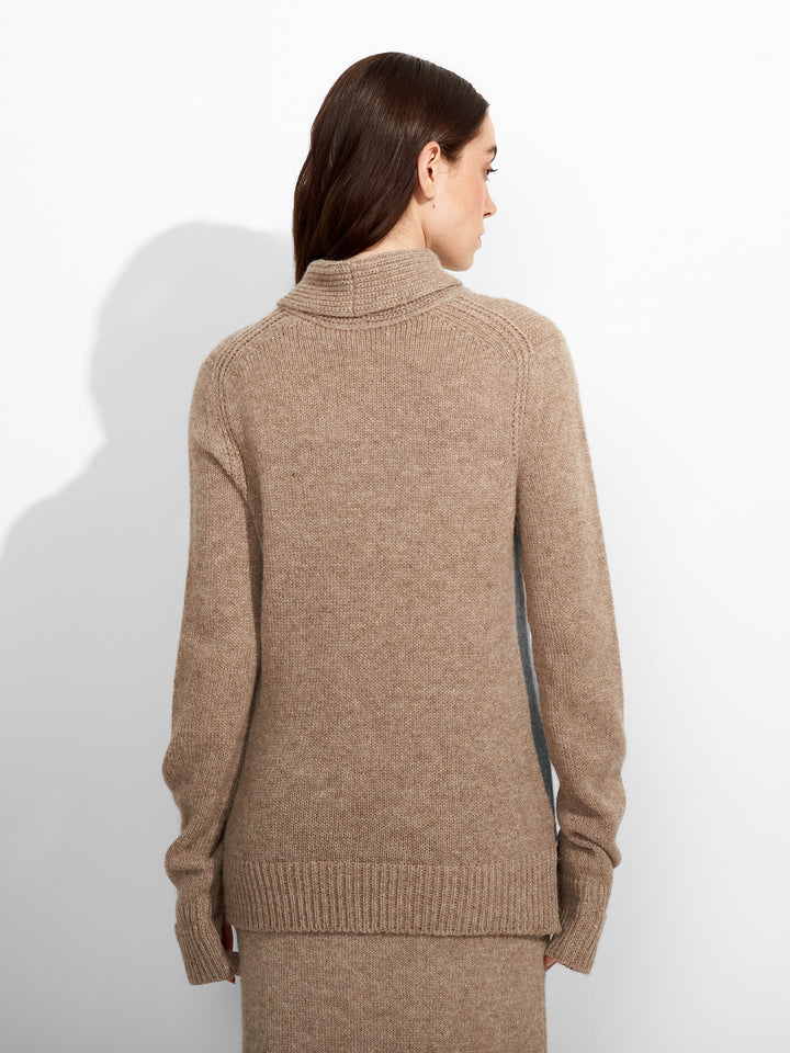 Zero Baby Alpaca Sweater in Brown