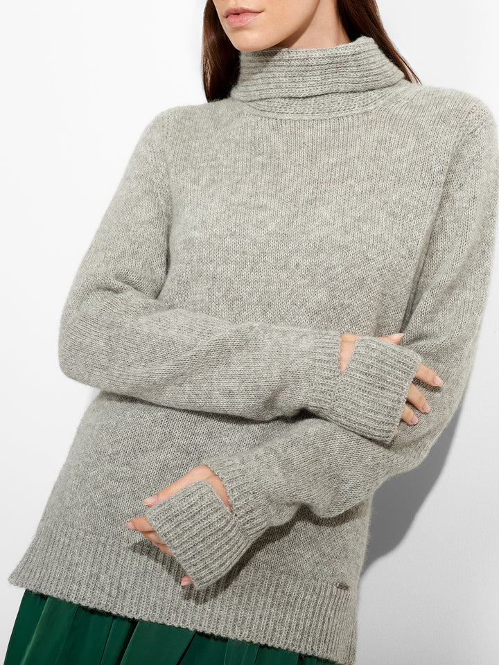 Suéter Zero De Baby Alpaca Color Gris