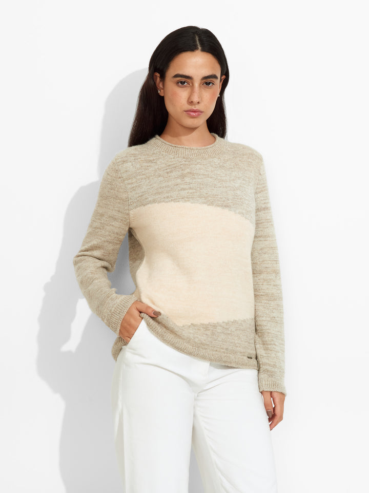 Zoe Baby Alpaca Beige Sweater