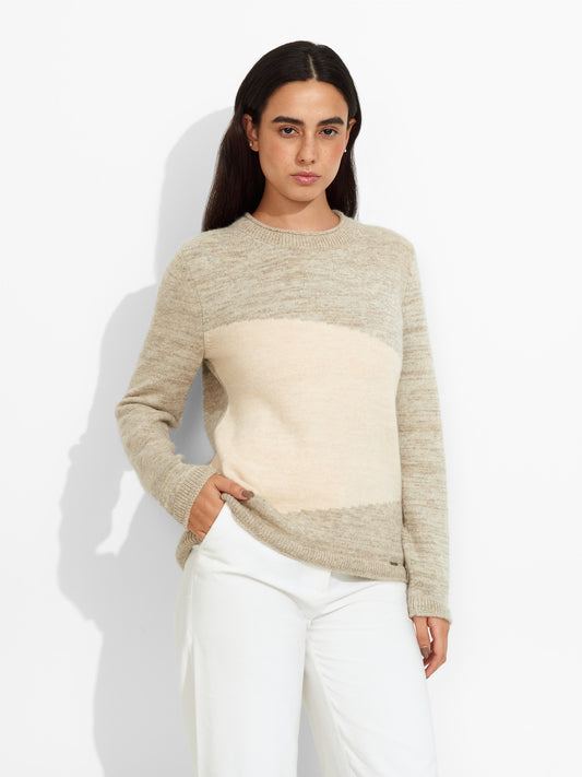 Suéter Zoe De Baby Alpaca Color Beige
