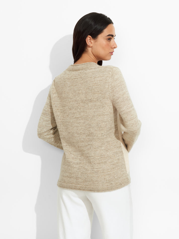 Zoe Baby Alpaca Beige Sweater