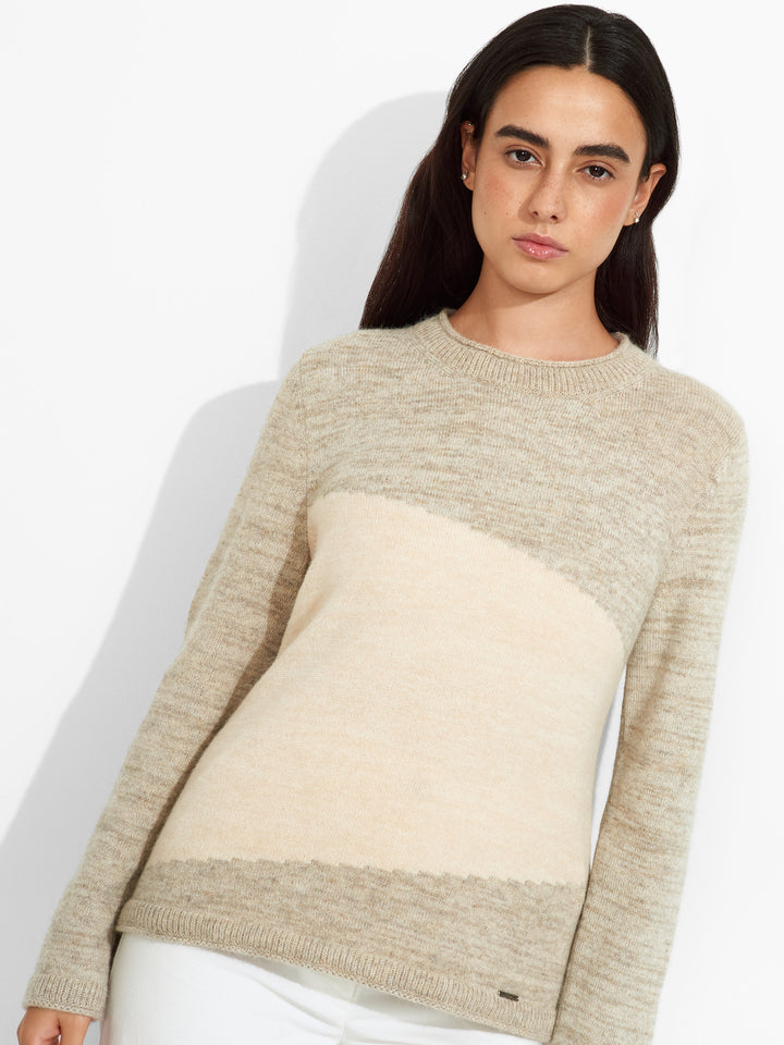 Zoe Baby Alpaca Beige Sweater