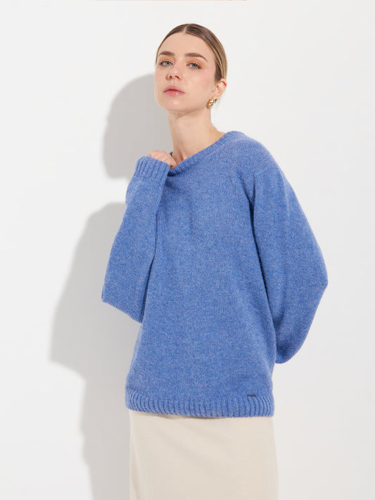 Suéter Arequipa De Baby Alpaca Color Azul