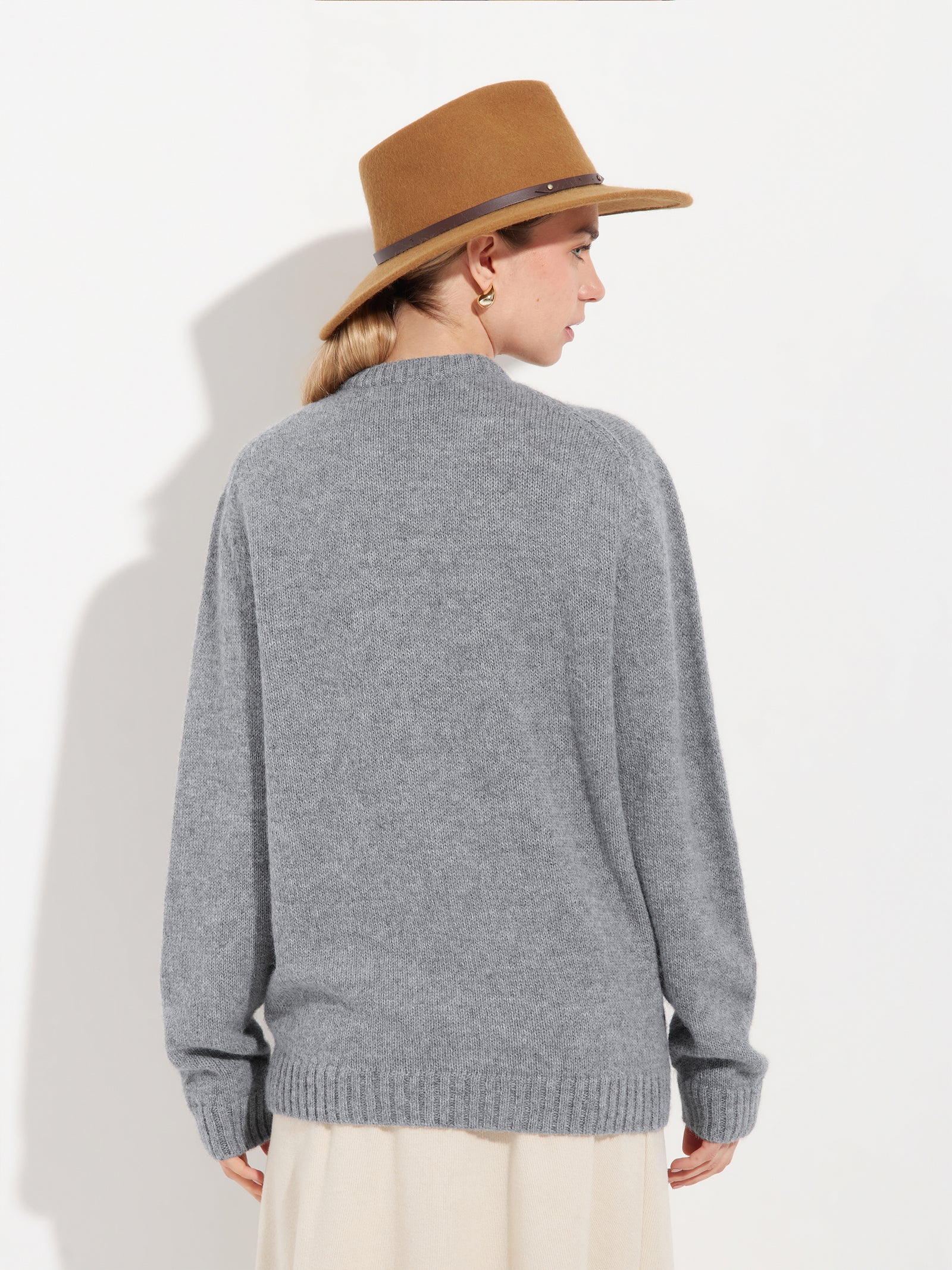 Women's Arequipa Baby Alpaca Sweater, Grey