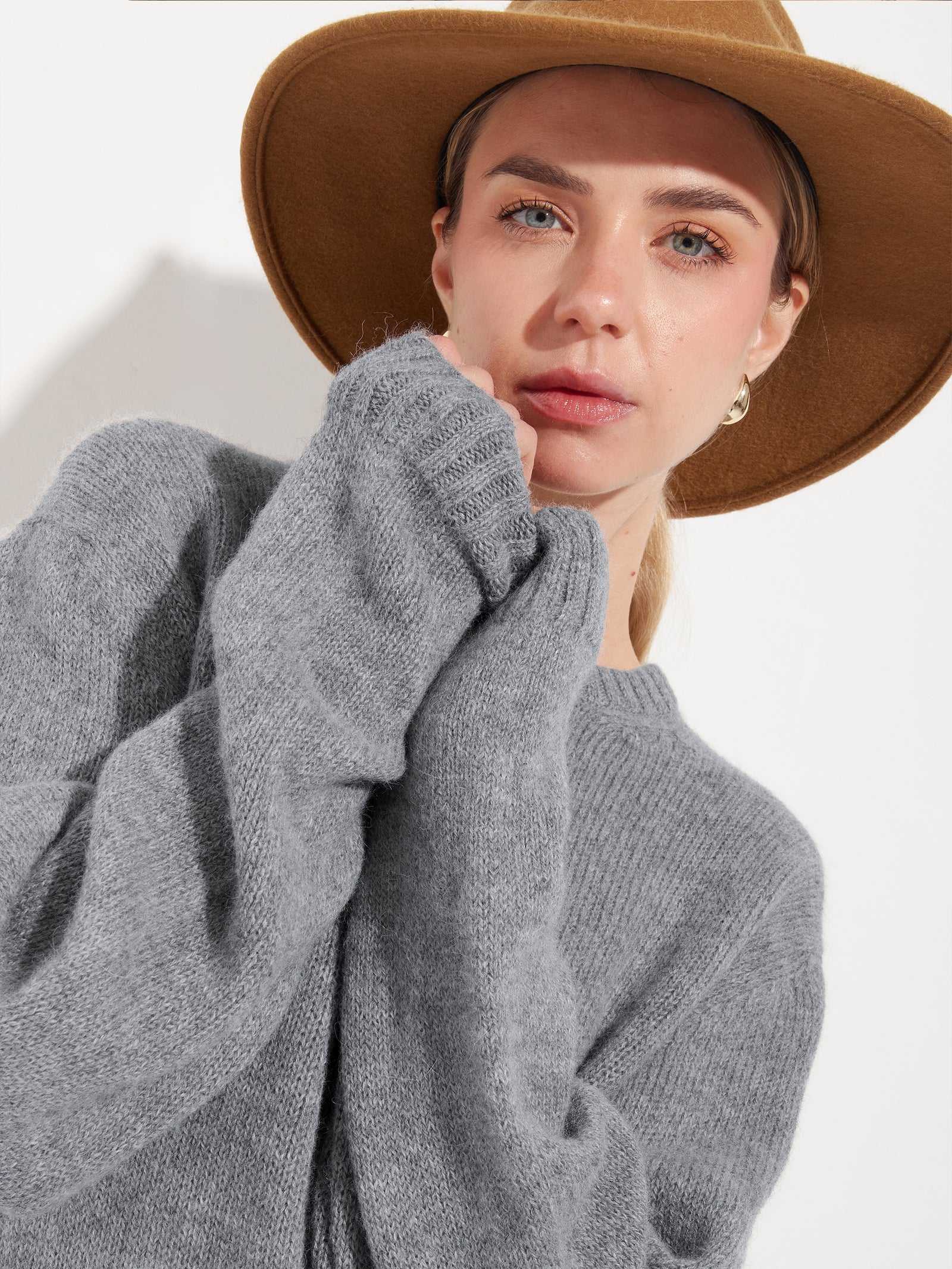Women's Arequipa Baby Alpaca Sweater, Grey