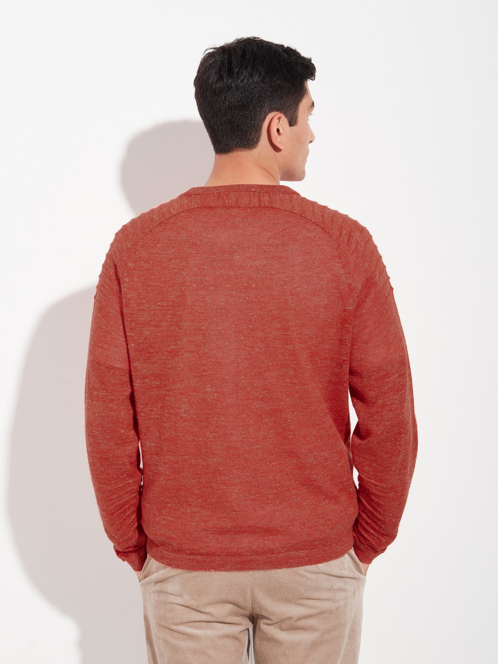 Zwei Orange Sweater Baby Alpaca Color Orange