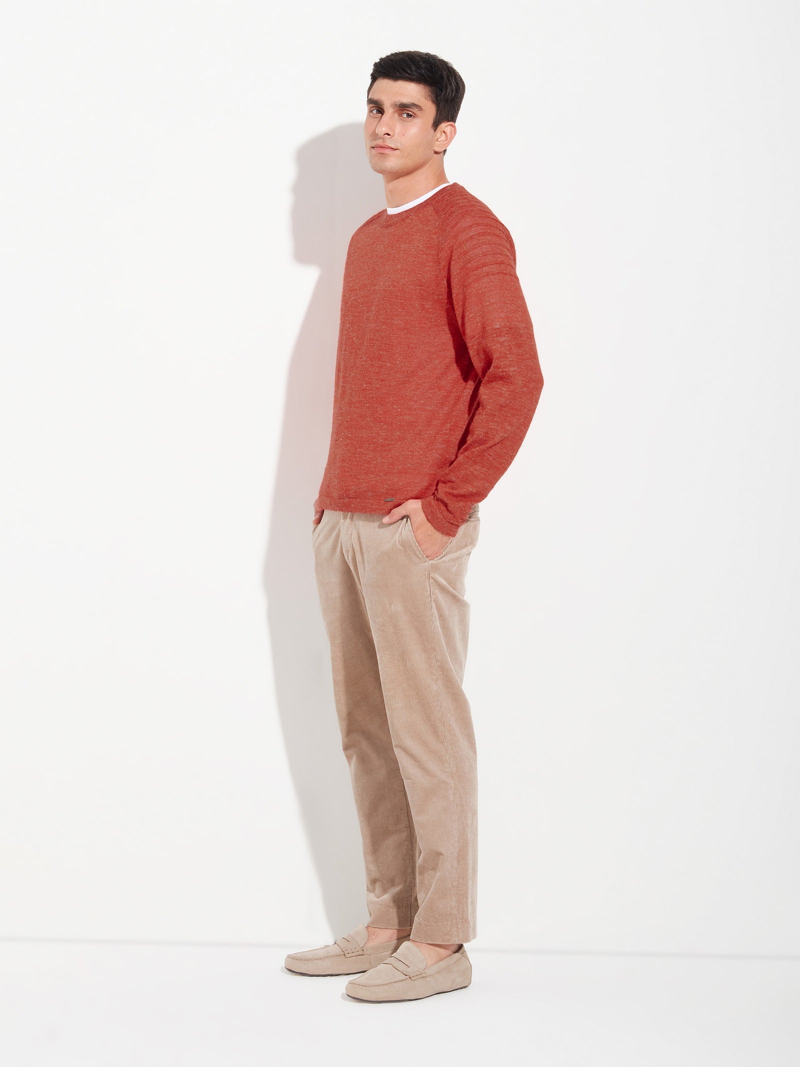 Zwei Orange Sweater Baby Alpaca Color Orange