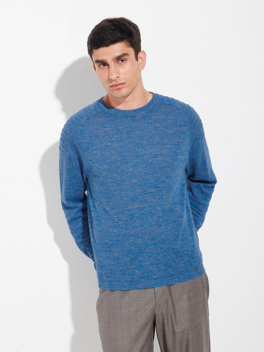 Suéter Zwei  De Baby Alpaca Color Azul