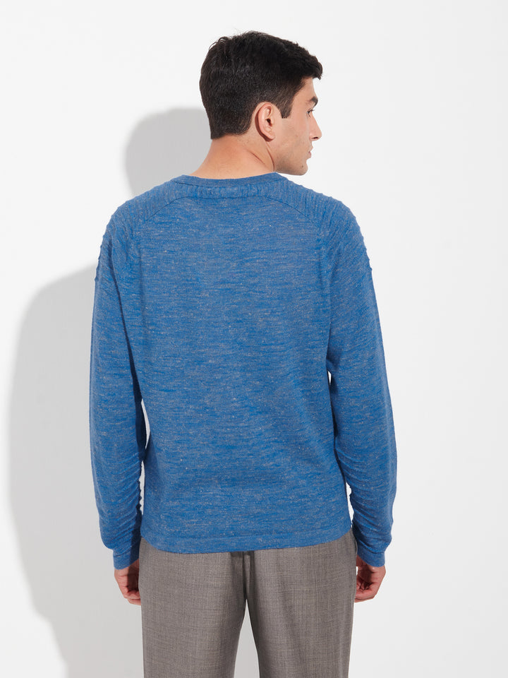 Suéter Zwei  De Baby Alpaca Color Azul
