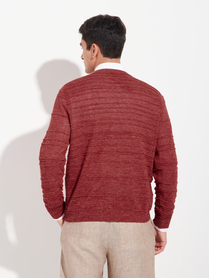 Suéter Zidane  De Baby Alpaca Color Rojo