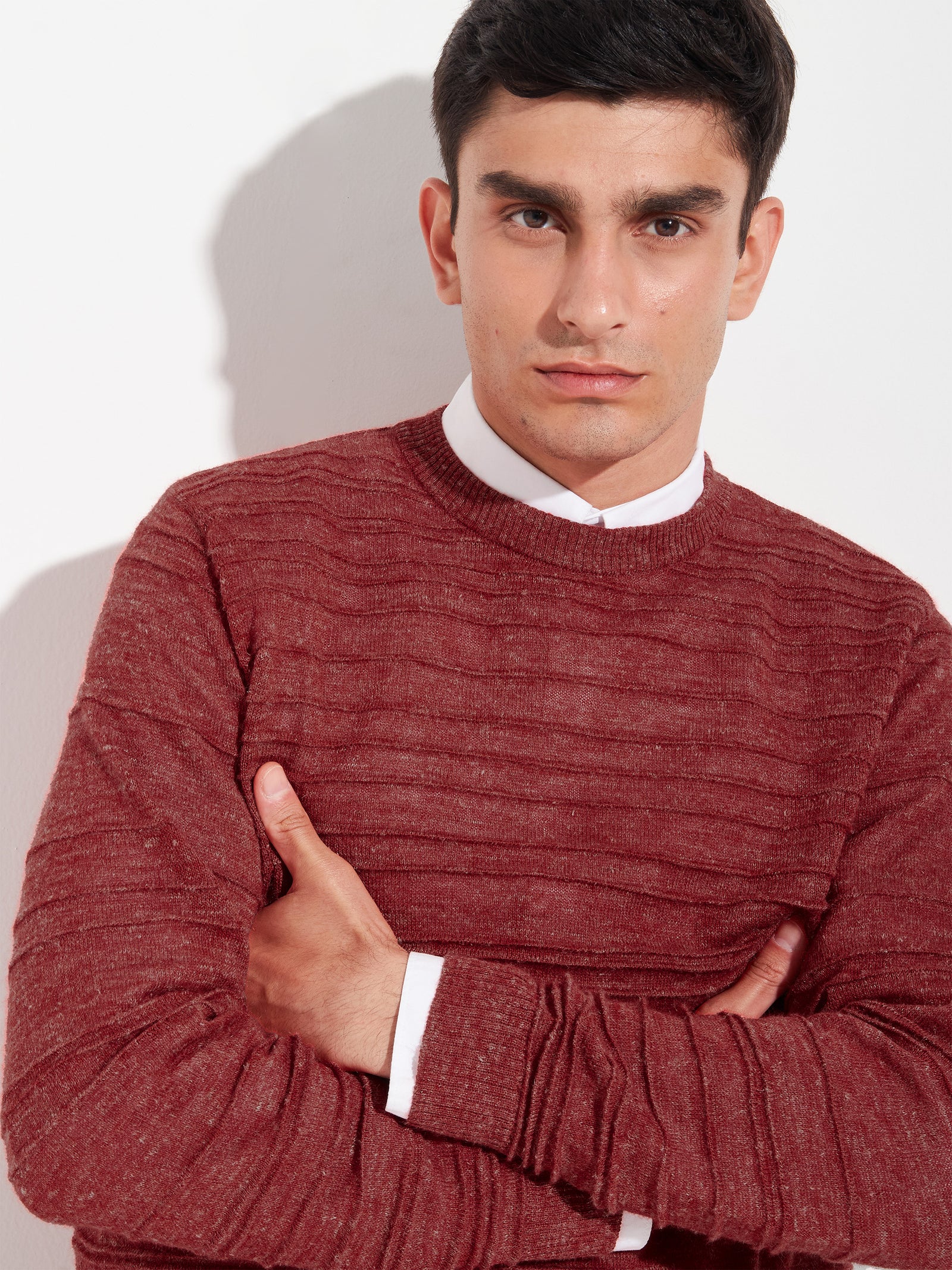 Zidane Sweater - Red Baby Alpaca Color Red