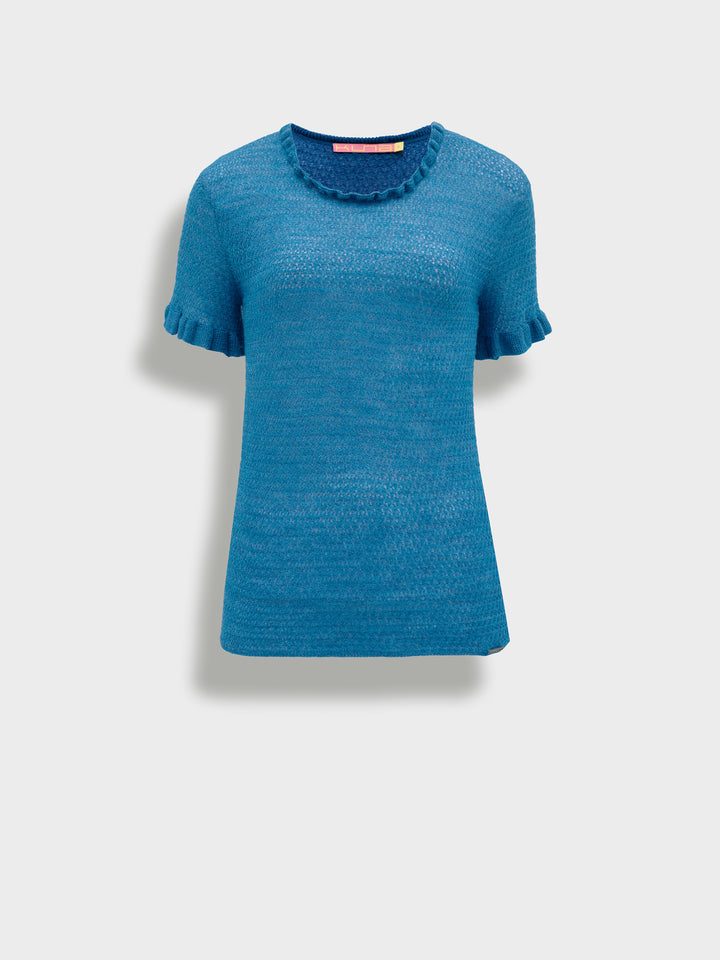 Blue Baby Alpaca Zaeta Sweater