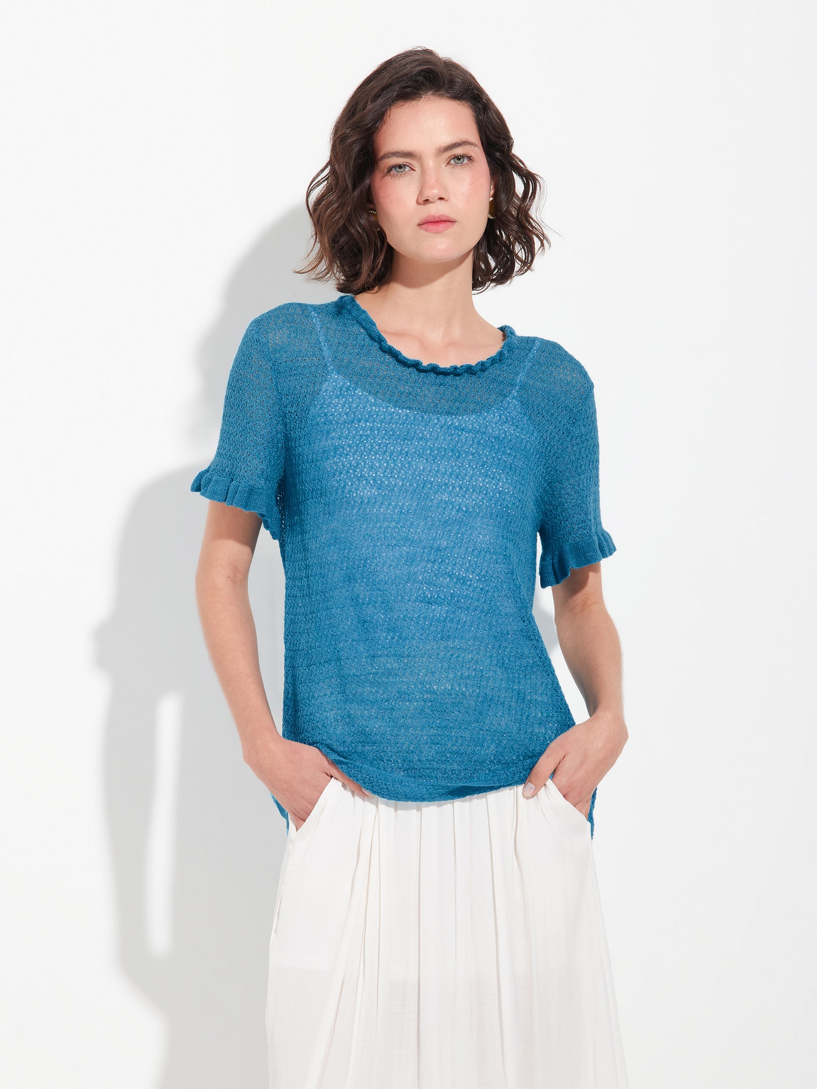 Suéter Zaeta De Baby Alpaca Color Azul