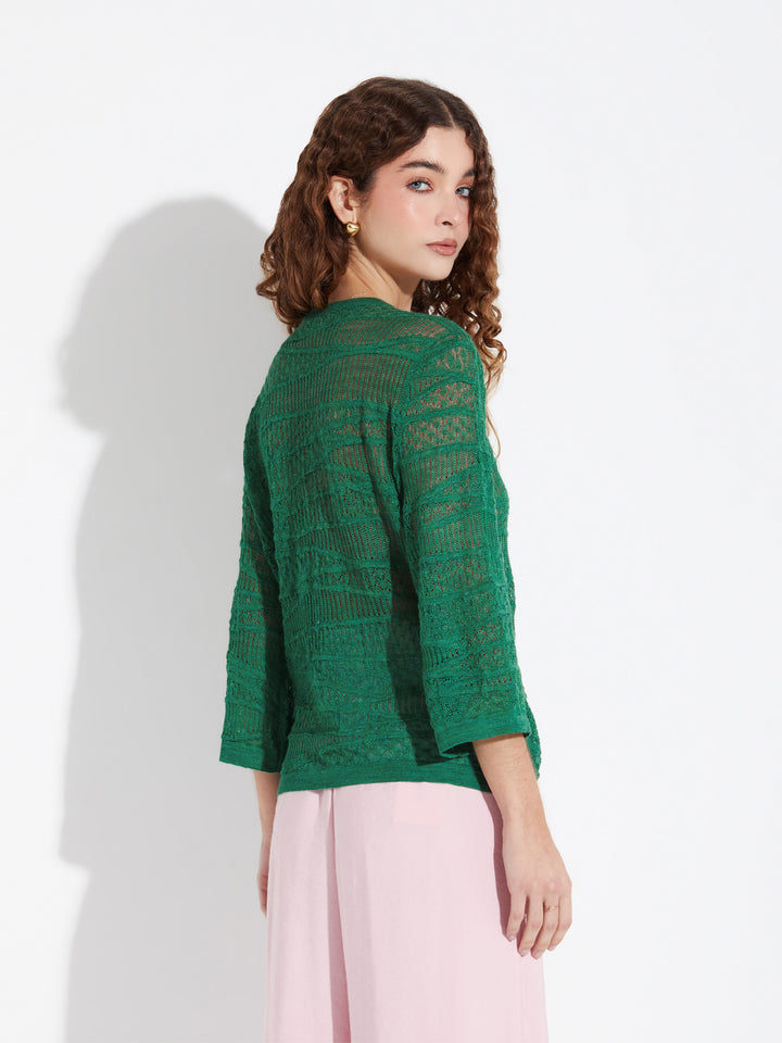 Zample Baby Alpaca Green Sweater
