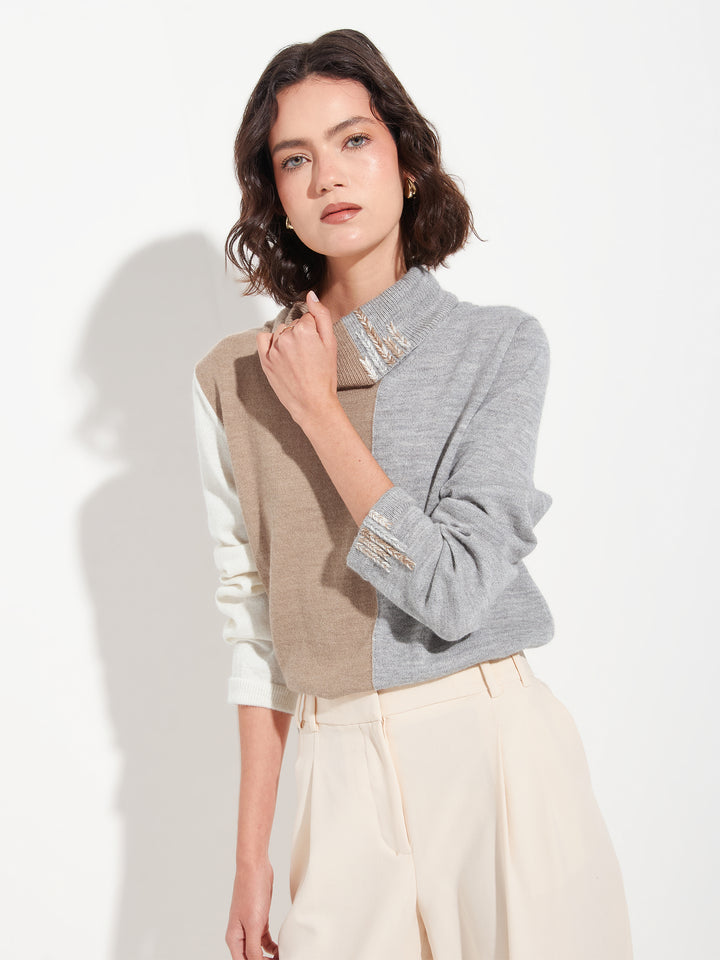 Bergamo Beige Baby Alpaca Sweater