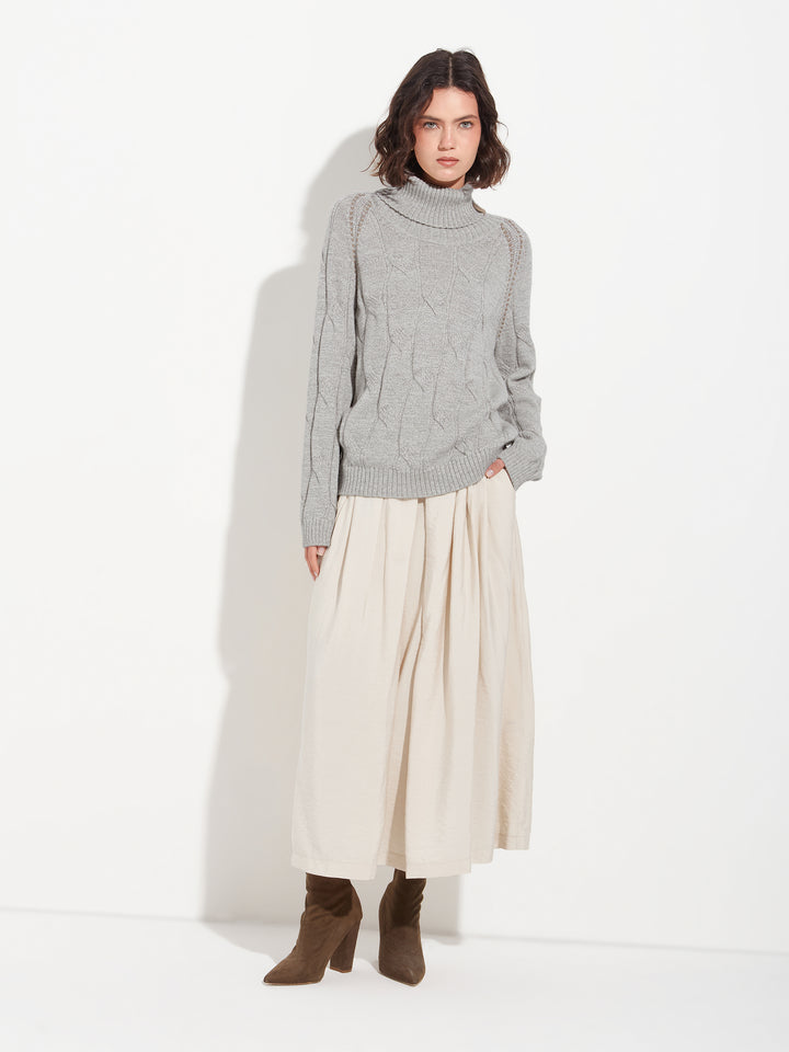 Bettina Gray Baby Alpaca Sweater